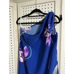 Banana Bay Vintage Made in Hawaii Polyester Maxi Dress Tropical Print Size L